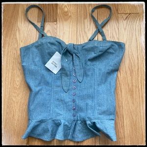 🌞3 FOR $40🌞NWT Denim Style Bustier